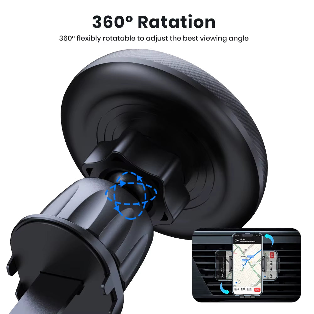 for Magsafe Car Phone Holder,Powerful Magnetism Premium Quality Single-Hand Operation Metal Hook Magnetic Car Phone Mount